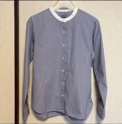 【無印良品】ストライプ コットン 長袖シャツ Sサイズ　カジュアル　オフィス