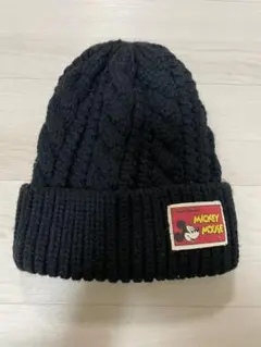 ミッキーマウス ニット帽 ブラック