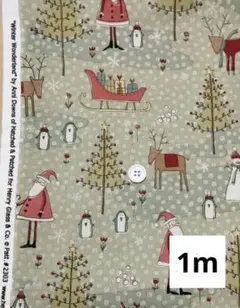 USAコットン　カントリークリスマス　Henry Glass　1m