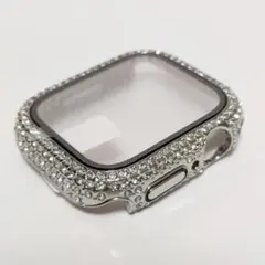 アップルウォッチ保護ケース　45mm　シルバー　キラキラ