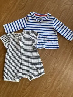 PETIT BATEAU ボーダー柄 ベビー服 2点セット 12m/74cm