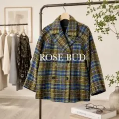 ROSE BUD シャギーチェックコートのサムネイル