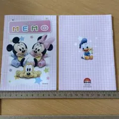 新品 ディズニー ミニノート2冊セット