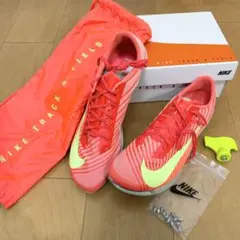 【極美品・パンクなし最安値】NIKEエアズームマックスフライ2付属品付き25.5 ナイキ マックスフライ 2 FD8395-600 短距離 陸上スパイク 2024nsp