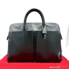 【美品】バリー 2way レザー ビジネスバッグ ブリーフケース A4ブラック