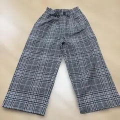 GU チェック柄 ワイドパンツ