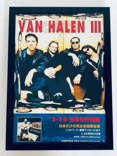 VAN HALEN Ⅲ　フライヤー　ポスター風　A4 額縁付き　ヴァンヘイレン3