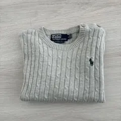 Polo by Ralph Lauren グレー ケーブルニットセーター　160