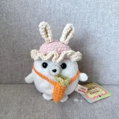うさぎにんじんセット　あみぐるみ　ハンドメイド　手編み ぬい活　ぬい服 着せ替え