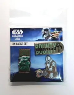 新品未開封　スターウォーズ　マンダロリアン＆グローグー　ピンバッジセット・ピンズのサムネイル