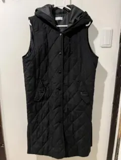 ブラック キルティングダウンベスト Lサイズ