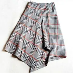 センソユニコ　NERO　チェックスカート 変形　アシンメトリー