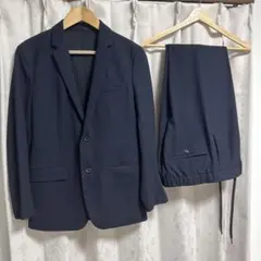 PLST メッシュテーラードジャケット　パンツ　セットアップ　ネイビー　春夏　S