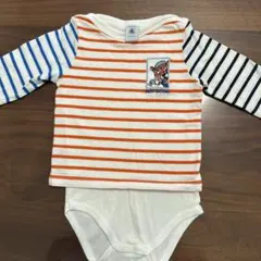 プチバトーの長袖ロンパース