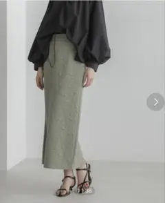 NANO universe オリーブグリーン タイトスカート