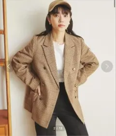 コーエン　coen チェック　テーラードジャケット