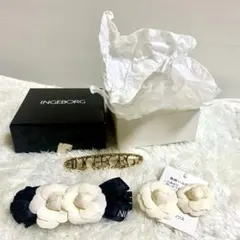 【美品・未使用品有】インゲボルグ　バレッタ・イヤリング他　アクセサリー３点セット