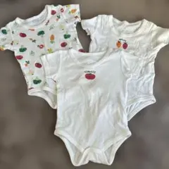 ベビー肌着 3点セット 野菜と果物プリント