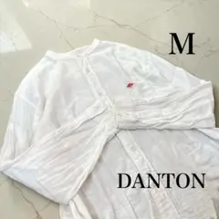 DANTON ダントン バンドカラー ガーゼシャツ 長袖 ホワイト M 美品のサムネイル