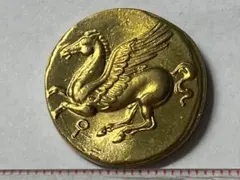 【古い外国コイン】754　ペガサス・金色（工芸品）