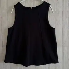 【TOP SHOP】トップショップ　カットソー　ノースリーブ　黒　36　シンプル