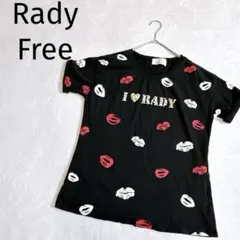 Rady◆レディー リップ柄 Tシャツ ビジュー 黒 フリーサイズ 2503のサムネイル