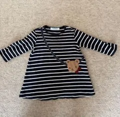 familiar ファミちゃん 長袖カットソーチュニック ワンピース80