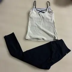 リブ編みタンクトップとレギンスセット