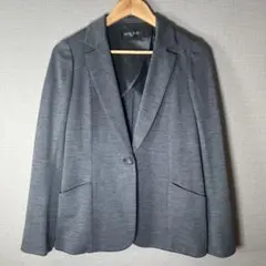 【MICHEL KLEIN】ウール (L)濃グレー ストレッチジャケット