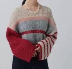 LEPSIM 3ゲージクレイジーパターンプルオーバー　新品