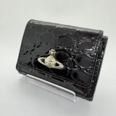 Vivienne Westwood 三つ折り財布 ブラック エナメルのサムネイル