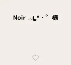 Noir ⭐︎☾*・゜様