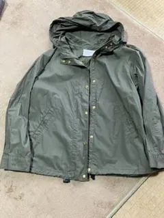 Samansa Mos2 マウンテンパーカー オリーブグリーン　裏なし綿100%