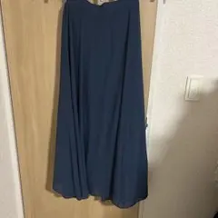 グローバルワーク ロングフレアスカート ネイビー（ブルー）