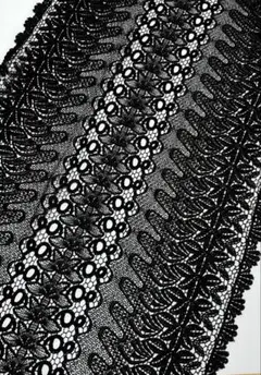 【中古】和装ショール　レース黒　和装小物