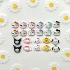 566 キティ マイメロ クロミ シナモン プリン ポチャッコ ネイルパーツ