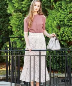 noela 小花レースマーメイドイレヘムスカート