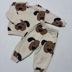 ZARAベビー　犬柄 セットアップ トレーナー パンツ