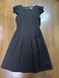 【美品】レキップ　ヨシエイナバ　ブラックロングドレス (レースペチコート付) 美品】レキップ ヨシエイナバ ブラックロングドレス (レースペチコート