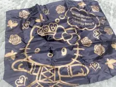 新品ユニバ限定品⭐︎ハローキティ エコバッグ ブラック　ユニバーサルスタジオ