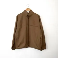 UNIQLO U ブラッシュドジャージーブルゾン ブラウン L ジップアップ