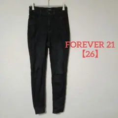 FOREVER 21【26】ブラックスキニーパンツ ハイウエスト
