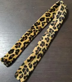 平成レトロ　ヒョウ柄リボンマフラー　幅約3.5cm