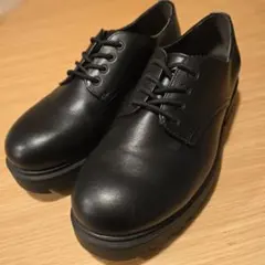 GU チャンキーソールプレーントゥシューズ ブラック