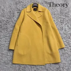 《美品》セオリー カシミヤ混ダブルフェイスコート 定価7万 ガウン アウター M