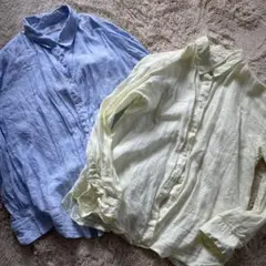 リネンシャツ　2枚組