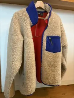 Patagonia フリースジャケット Lサイズ ベージュ/レッド