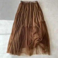 未使用級✨ GRACE CONTINENTAL チュールプリーツロングスカート