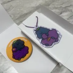 お文具さんといっしょ　缶バッジ＆アクリルキーホルダーセット