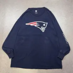 NFL ペイトリオッツ ロンT XL ネイビー ビッグロゴ ストリートのサムネイル